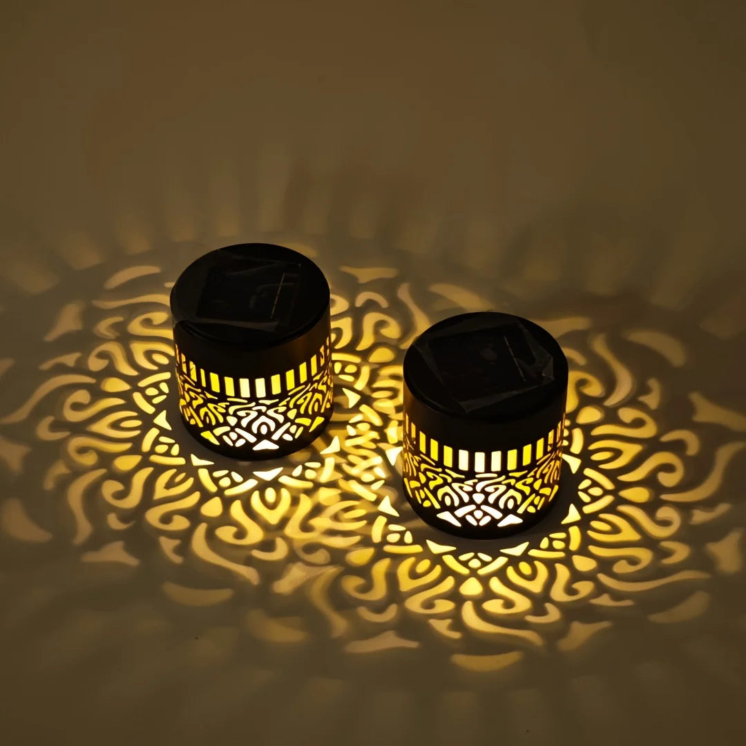 Solar-Powered Datura Lantern Light Wall Lamp Outdoor 