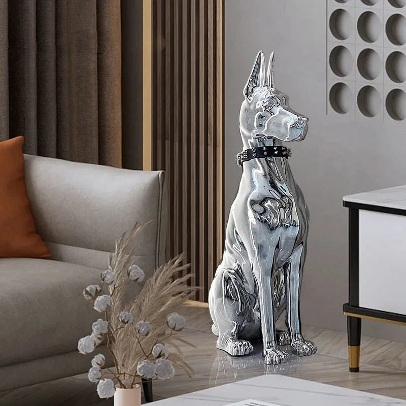 Electroplating Dog Statue