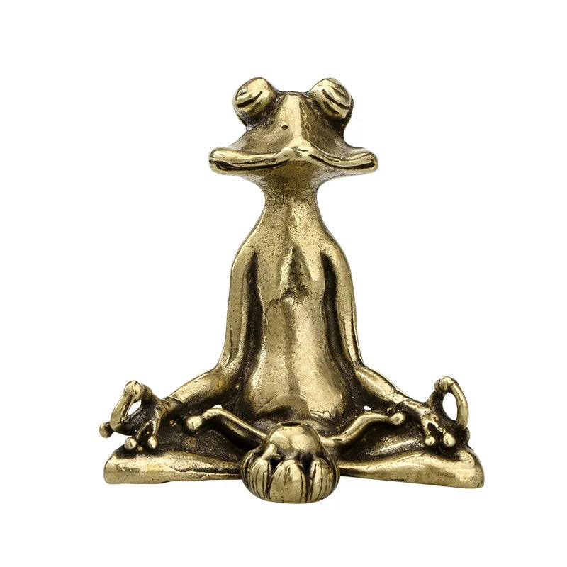 Antique Meditation Zen Frog Statue 