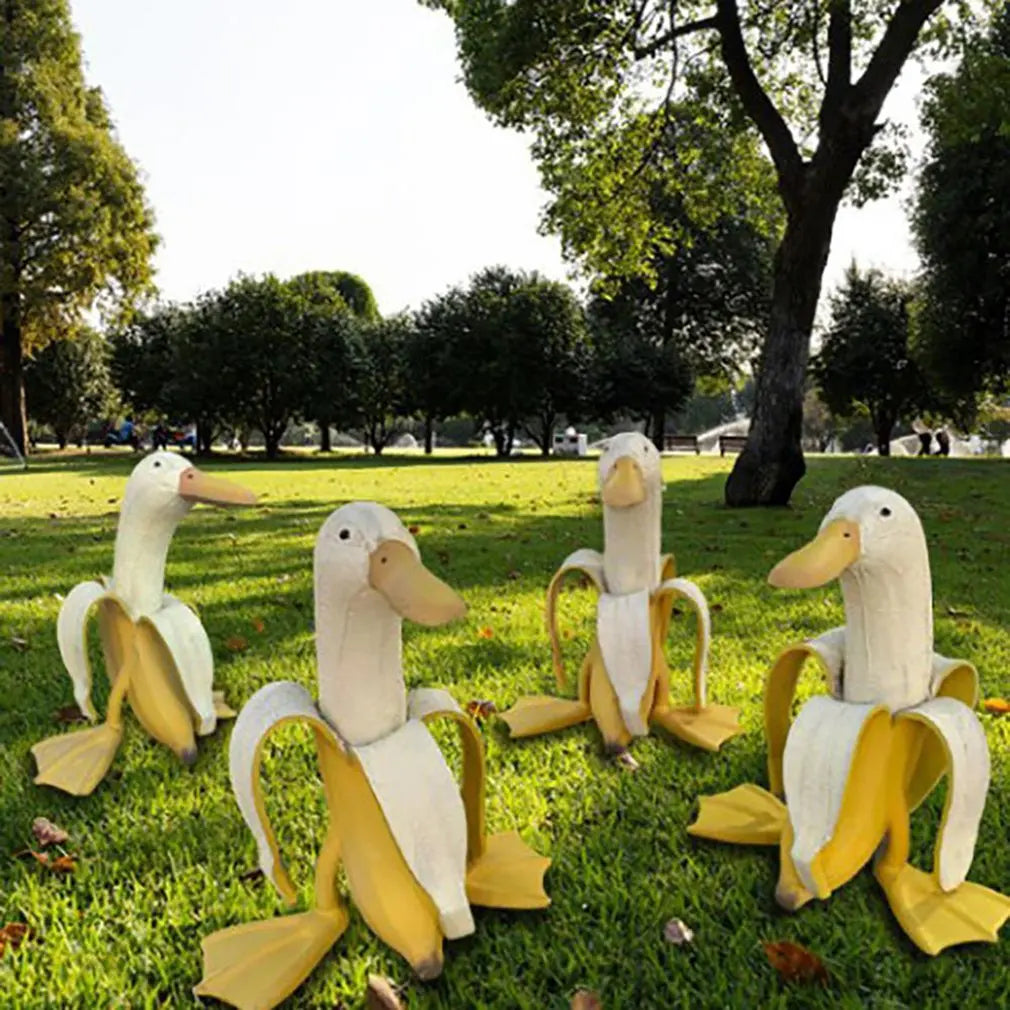 Banana Duck Garden Sculpture 