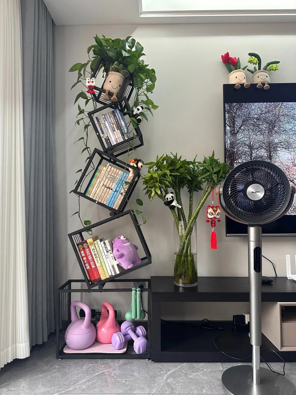 Iron Art Shelf - Office and Study Bookcase