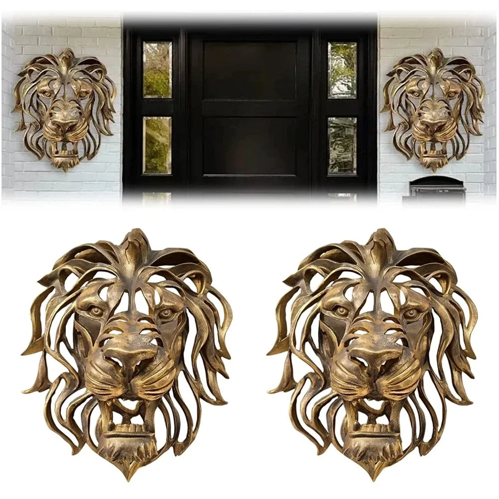 Lion Head Wall Mounted Art 