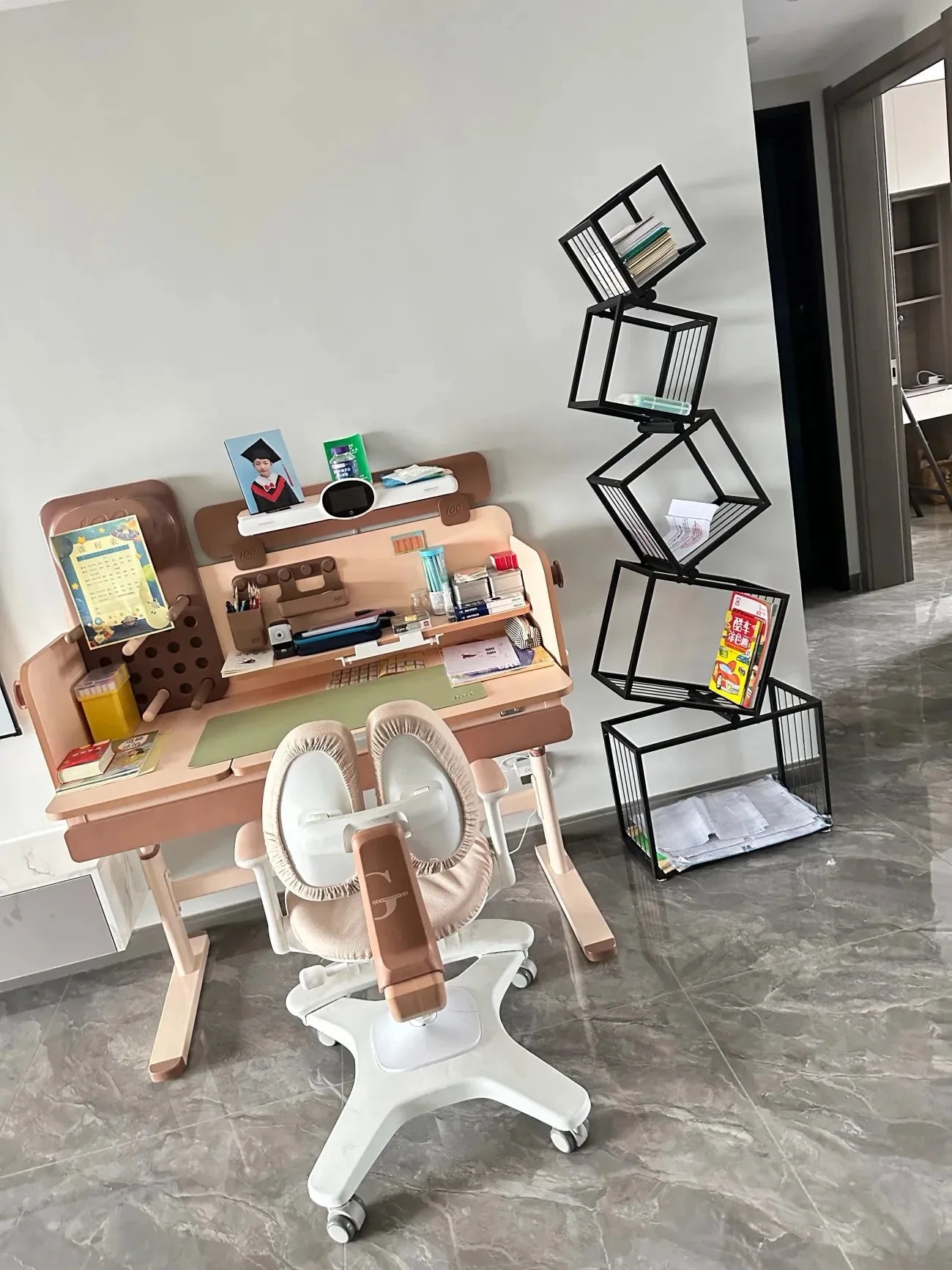 Iron Art Shelf - Office and Study Bookcase