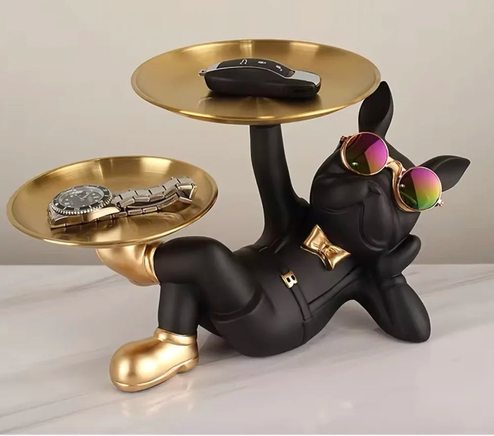 Dog Statue Organizer Decor 