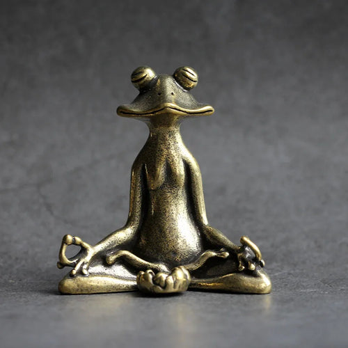 Antique Meditation Zen Frog Statue 