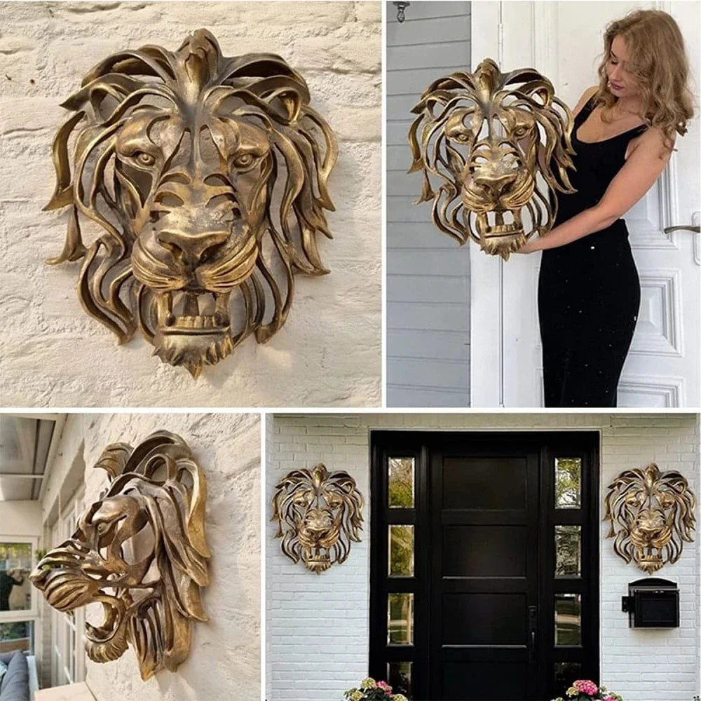 Lion Head Wall Mounted Art 