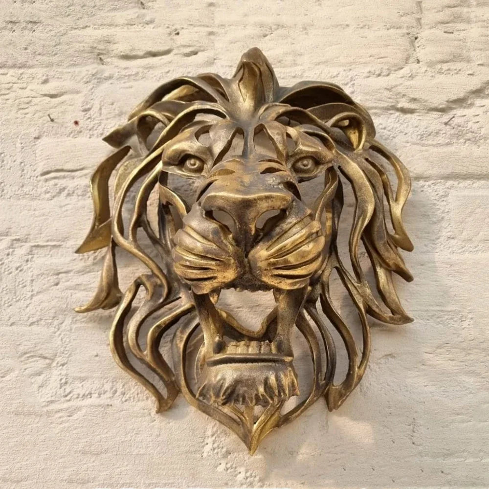 Lion Head Wall Mounted Art 