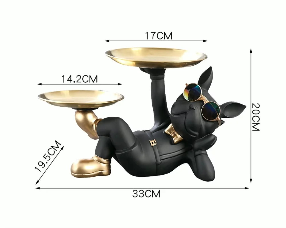 Dog Statue Organizer Decor 