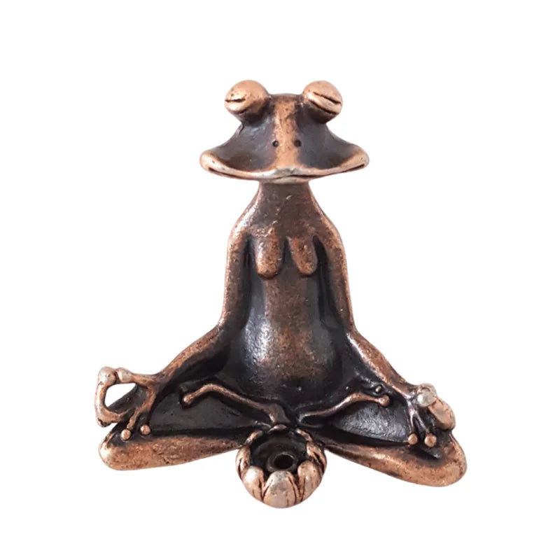 Antique Meditation Zen Frog Statue 