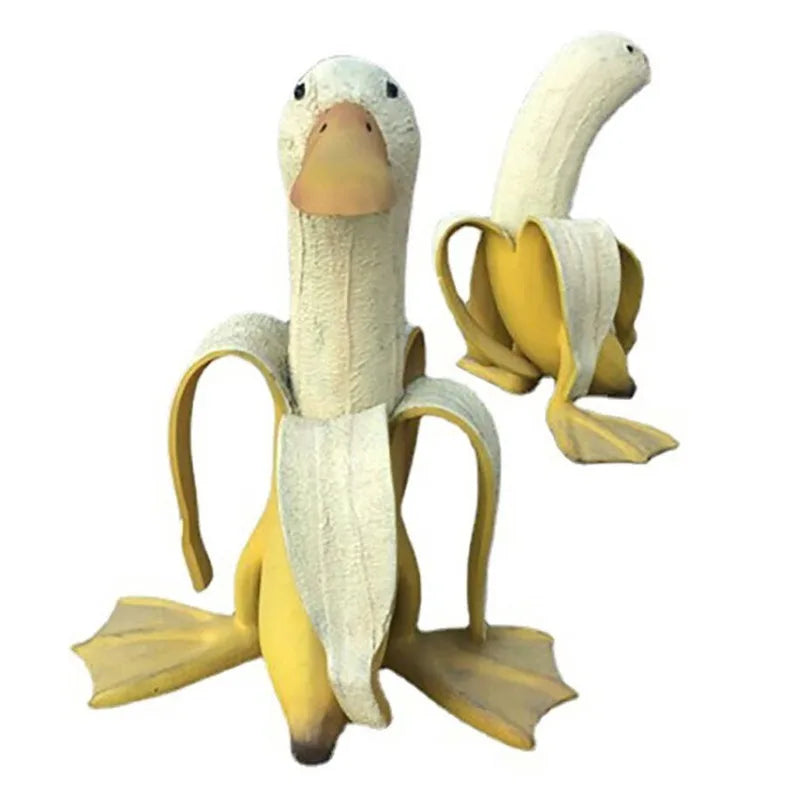 Banana Duck Garden Sculpture 