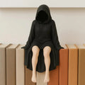 Mysterious Statue Gothic Black Robe Figure