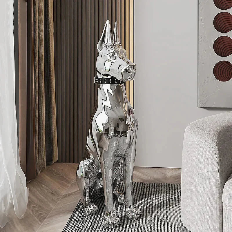 Electroplating Dog Statue