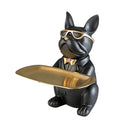 Multi Functional Bulldog Tray Animal Statue Creative Ornament Living Room Bedroom Miscellaneous Storage Home Decoration Gift