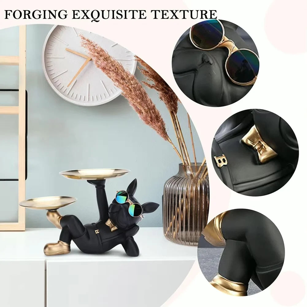 Dog Statue Organizer Decor 