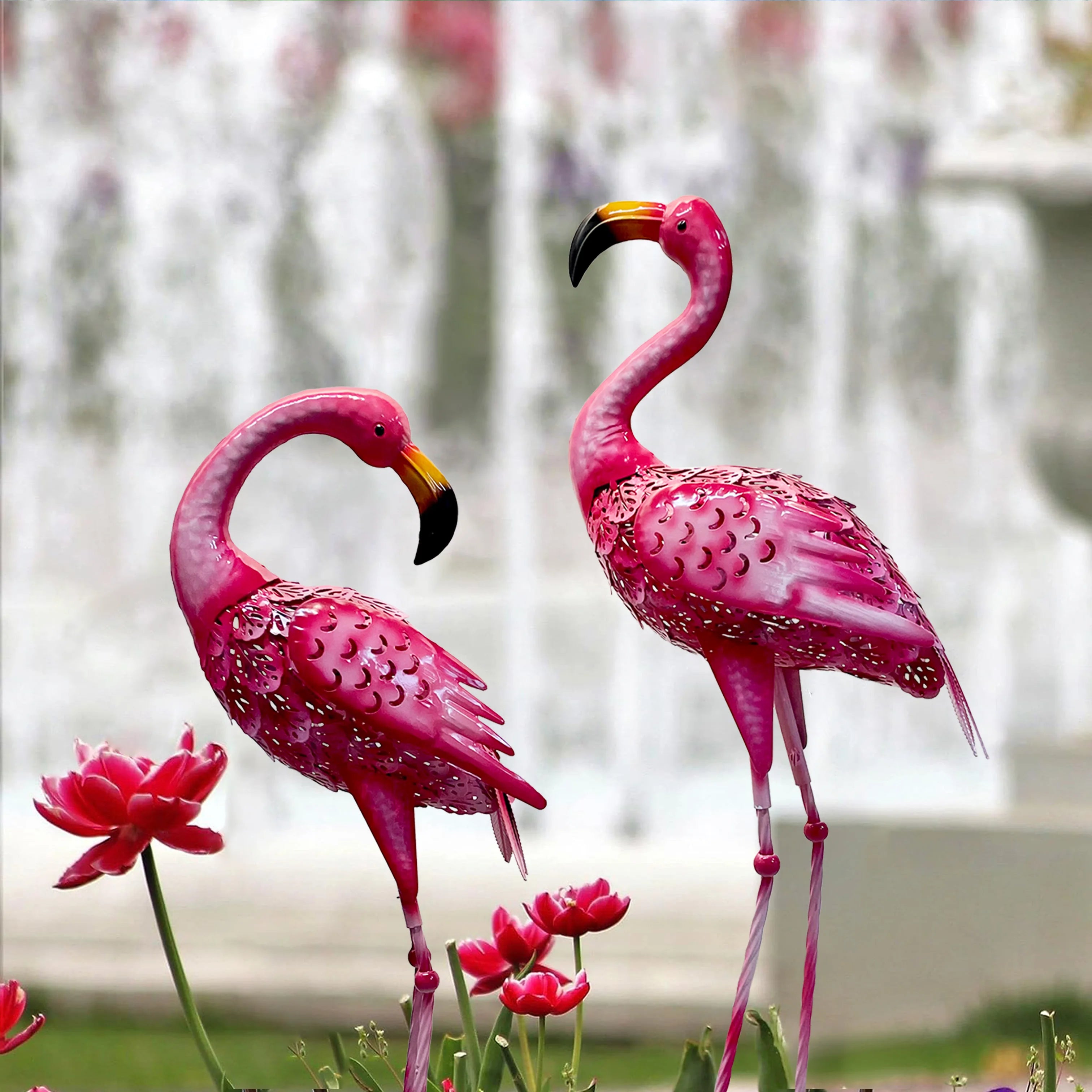 Garden Pink Flamingo Statue Outdoor