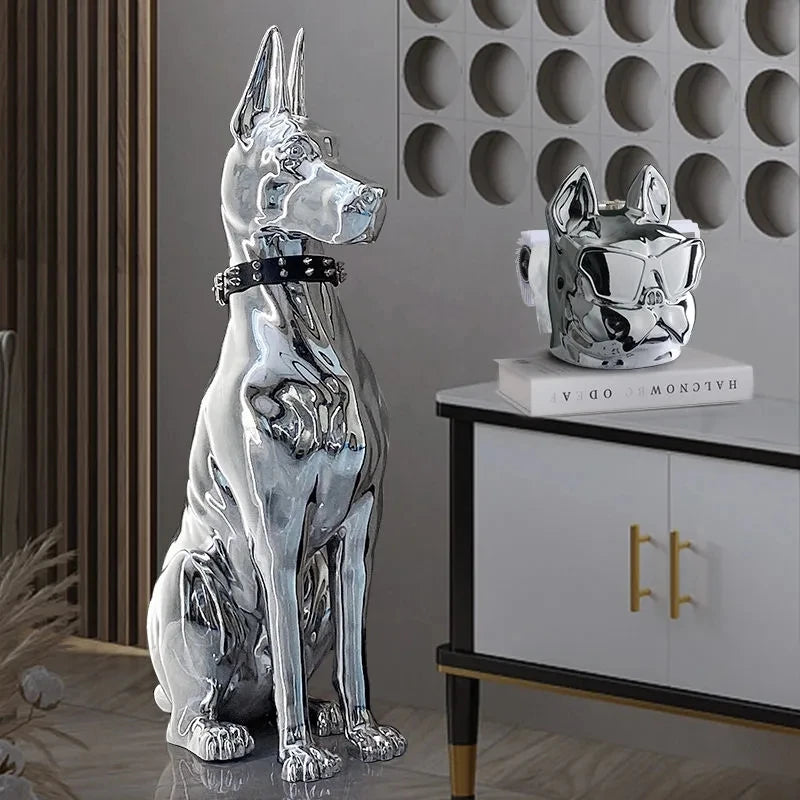 Electroplating Dog Statue