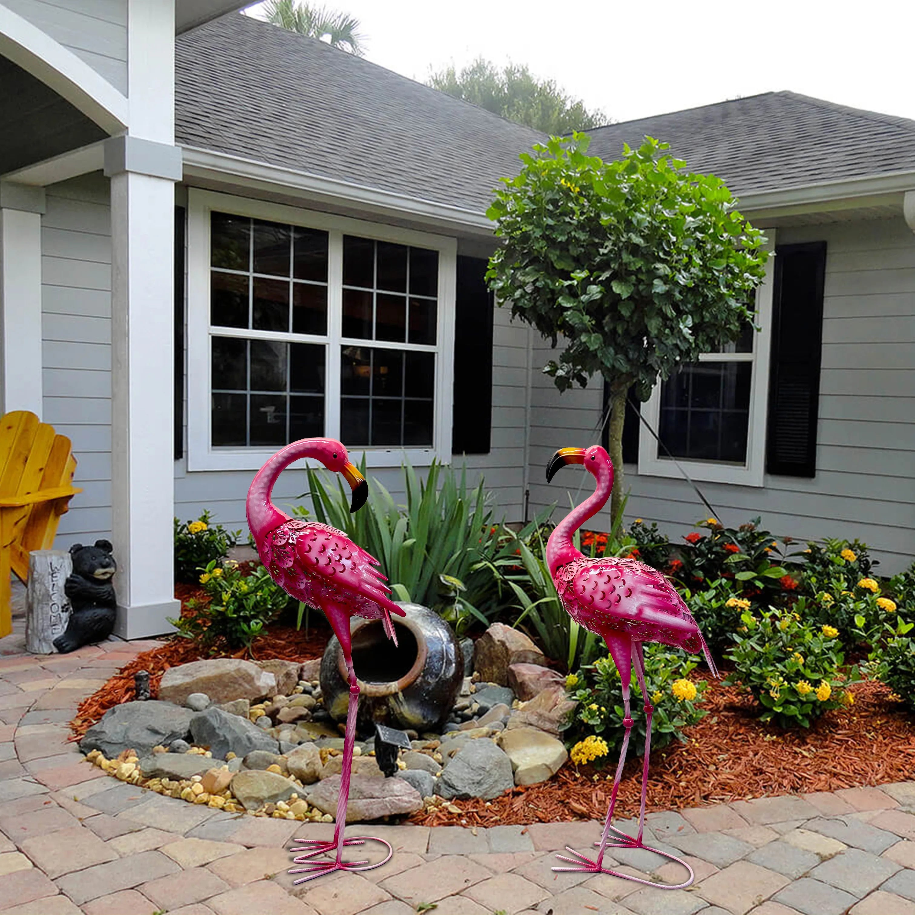 Garden Pink Flamingo Statue Outdoor